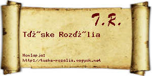 Tüske Rozália névjegykártya