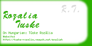 rozalia tuske business card